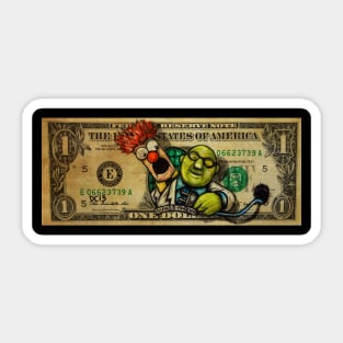 MONEY - MUPPETS SHOWS Beaker & the professor Sticker